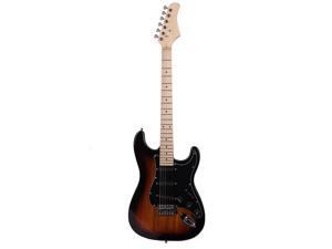 New Burning Fire Electric Guitar with Black Pickguard 20W AMP Sunset New Burning Fire Electric Guitar with Black Pickguard 20W AMP Sunset