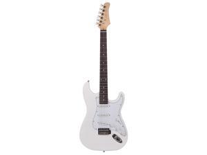 New White School Music Electric Guitar Set w/ Gig Bag Strap Cord for Beginner New White School Music Electric Guitar Set w/ Gig Bag Strap Cord for Beginner
