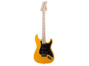 Glarry GST Stylish Electric Guitar Kit with Black Pickguard Orange Glarry GST Stylish Electric Guitar Kit with Black Pickguard Orange