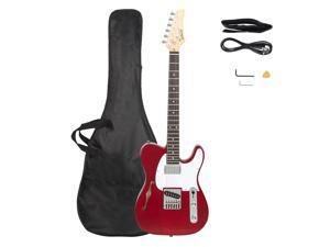 Glarry GTL Semi-Hollow Electric Guitar F Hole HS Pickups Rosewood Fingerboard White Pearl Pickguard Transparent Wine Red Glarry GTL Semi-Hollow Electric Guitar F Hole HS Pickups Rosewood Fingerboard White Pearl Pickguard Transparent Wine Red