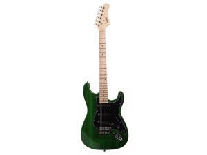 Glarry GST Stylish Electric Guitar Kit with Black Pickguard Green Glarry GST Stylish Electric Guitar Kit with Black Pickguard Green