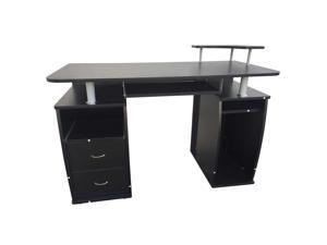 Computer Desk Black Table Home Office Laptop Compact w/ Monitor&Printer & Drawer Computer Desk Black Table Home Office Laptop Compact w/ Monitor&Printer & Drawer