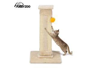HOBBYZOO 21" Cat Tree Bed Furniture Scratching Tower Post Condo And Ball Beige HOBBYZOO 21" Cat Tree Bed Furniture Scratching Tower Post Condo And Ball Beige
