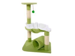 M51 28" Cat Tree Tower Condo Sisal Scratcher Play Furniture Bed House Green M51 28" Cat Tree Tower Condo Sisal Scratcher Play Furniture Bed House Green
