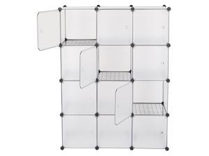 Closet Bookcase Bookshelf Organizing with 12-Cube Storage Shelf,White