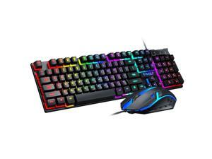 E-sport 104 key Gaming Keyboard Kit Wired T-Volf Keyboard Mice Mouse Computer Hardware