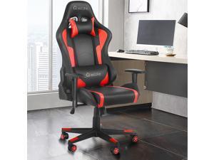 UHOMEPRO Gaming Chair, Massage Ergonomic Massage Office Chair, Adjustable Swivel Leather Computer Chair High Back Desk Chair with Headrest and Lumbar Support, Great for Home Office, Red UHOMEPRO Gaming Chair, Massage Ergonomic Massage Office Chair, Adjustable Swivel Leather Computer Chair High Back Desk Chair with Headrest and Lumbar Support, Great for Home Office, Red