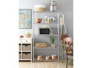 Kitchen Storage Shelves, URHOMEPRO 5-Tier Heavy Duty Height Adjustable Storage Racks for Garage Office kitchenware Shelving, 35.43 "Lx 13.78"W x 70.87"H, Chrome Kitchen Storage Shelves, URHOMEPRO 5-Tier Heavy Duty Height Adjustable Storage Racks for Garage Office kitchenware Shelving, 35.43 "Lx 13.78"W x 70.87"H, Chrome