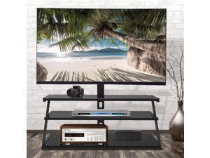 Universal Swivel Floor TV Stand, UHOMEPRO SturdyTV Mount Stand for Most 32"-65" LCD LED Flat/Curved Screen TVs, Height Adjustable, Metal Tube Cable Management, Glass Base, Black Universal Swivel Floor TV Stand, UHOMEPRO SturdyTV Mount Stand for Most 32"-65" LCD LED Flat/Curved Screen TVs, Height Adjustable, Metal Tube Cable Management, Glass Base, Black