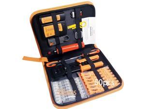 Professional 13 in 1 Network Computer Maintenance Repair Kit,ethernet crimper kit - RJ45 Crimp Tool , RJ45 Network Cable Tester, 50 Pack Pass Through Connectors,Network Wire Stripper,Punchdown Tools Professional 13 in 1 Network Computer Maintenance Repair Kit,ethernet crimper kit - RJ45 Crimp Tool , RJ45 Network Cable Tester, 50 Pack Pass Through Connectors,Network Wire Stripper,Punchdown Tools