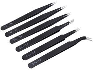 6PCS Precision Tweezers Set, Upgraded Anti-Static Stainless Steel Curved of Tweezers, for Electronics, Laboratory Work, Jewelry-Making, Craft, Soldering, etc, 6PCS Precision Tweezers Set, Upgraded Anti-Static Stainless Steel Curved of Tweezers, for Electronics, Laboratory Work, Jewelry-Making, Craft, Soldering, etc,