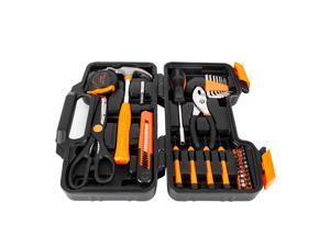 39-Piece Tool Set, Hand Household Repair Tools Kit, 39 Piece Craftsman Tool Set, Orange 39-Piece Tool Set, Hand Household Repair Tools Kit, 39 Piece Craftsman Tool Set, Orange