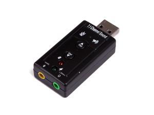 Virtual 7.1 Channel USB External Sound Card Audio Adapter with Headphone Output and Microphone Input Virtual 7.1 Channel USB External Sound Card Audio Adapter with Headphone Output and Microphone Input