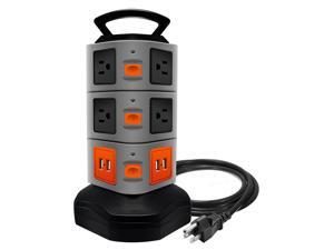 Surge Protector Power Strip, Safety Universal Electric Charging Station; with 10 Outlets 4 USB/Rotating Tower/ 6 feet Cord Wire Extension Power Strip Tower (10 Outlets 4 USB) Surge Protector Power Strip, Safety Universal Electric Charging Station; with 10 Outlets 4 USB/Rotating Tower/ 6 feet Cord Wire Extension Power Strip Tower (10 Outlets 4 USB)
