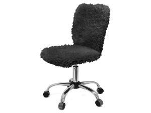 Faux Fur Armless Swivel Task Office Chair Faux Fur Armless Swivel Task Office Chair