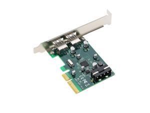 PCI-E to 2-Port USB3.1 Type A PCI Express Expansion Card USB 3.1 Hub Controller Adapter Superspeed 10 Gbps with Big 4Pin Power Connector and Asmedia Chipset PCI-E to 2-Port USB3.1 Type A PCI Express Expansion Card USB 3.1 Hub Controller Adapter Superspeed 10 Gbps with Big 4Pin Power Connector and Asmedia Chipset