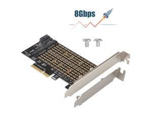 M.2 NGFF to Desktop PCIe x4 x8 x16 NVMe SATA Dual SSD PCI Express Adapter Card M.2 NGFF to Desktop PCIe x4 x8 x16 NVMe SATA Dual SSD PCI Express Adapter Card