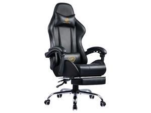 Gaming Chair with Footrest Ergonomic Massage Office Chair Adjustable Swivel Leather Luckracer-series High Back Computer Desk Chair with Headrest and Massager Lumbar Support Gaming Chair with Footrest Ergonomic Massage Office Chair Adjustable Swivel Leather Luckracer-series High Back Computer Desk Chair with Headrest and Massager Lumbar Support