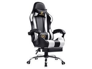 Gaming Chair with Footrest Ergonomic Massage Office Chair Adjustable Swivel Leather Luckracer-series High Back Computer Desk Chair with Headrest and Massager Lumbar Support Gaming Chair with Footrest Ergonomic Massage Office Chair Adjustable Swivel Leather Luckracer-series High Back Computer Desk Chair with Headrest and Massager Lumbar Support