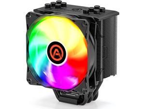 CPU Cooler with 5 Direct Contact Heatpipes, ARESGAME RIVER 5 CPU Air Cooler for Intel/AMD with 120mm SYNC ARGB PWM Fan (5V ARGB HEADER Is Required on Motherboard)
