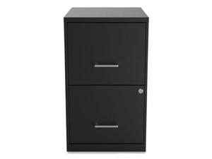 Alera Soho Vert 2-Drawer File Cabinet, Blk, 14" x 18" x 24.1", EA (ALESVF1824BL)