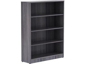 Lorell Bookcase, 4 Shelves, 36"X12"X48", Weathered Charcoal (LLR69566)