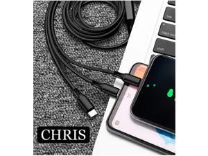 Chris 4ft 3 in 1 Charger Cord Multi USB Charging Cable Cords Braided Type C/Micro Compatible with Phone 11 Pro Max/XS MAX/8 Plus/Galaxy Note 10/S20/S10,Black Chris 4ft 3 in 1 Charger Cord Multi USB Charging Cable Cords Braided Type C/Micro Compatible with Phone 11 Pro Max/XS MAX/8 Plus/Galaxy Note 10/S20/S10,Black