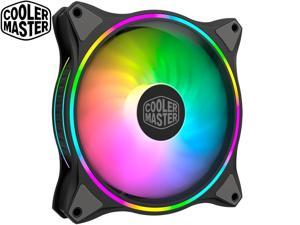 Cooler Master MF140 Halo 140mm Fan with Duo-Ring (Addressable Gen 2 RGB) Lighting - 24 Independently-Controlled LEDS, Absorbing Rubber Pads, PWM Static Pressure for Computer Case & Liquid Radiator