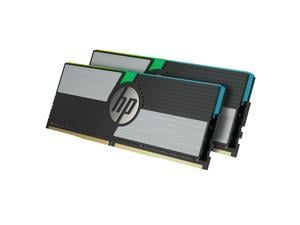 HP V10 RGB 16GB (8GBx2) Gaming RAM 3200 MHz DDR4 CL14 1.35V Desktop Computer LED Memory Kit - 48U41AA#ABC