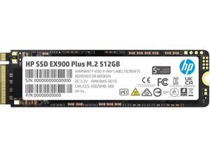 HP EX900 Plus 512GB NVMe SSD - GEN 3.0 X 4 PCIe 8Gb/s 3D NAND M.2 Cache Internal Solid State Drive Up to 3200 MB/s - 35M33AA#ABA