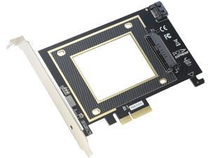 U.2 to PCIe Adapter Expansion Card, RIITOP PCIe 3.0 x4 to 2.5" U.2 (SFF-8639) SSD or SATA3 (6G) to 2.5 SATA SSD Expansion Card