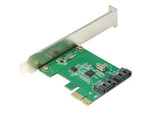 2 Port SATA 3 Card, RIITOP PCI-e Express x1 SATA iii 6Gbps Adapter Card, SATA 3.0 Controller Card ASM1061 Chipset, Support 2 SATA 3.0 Devices