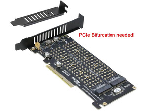 Dual M.2 NVME PCIE Adapter Card, 2 x 32Gbps Full Speed PCIE 3.0 PCIE 4.0 X16 Expansion Card, M.2 SSD PCIE X8 M Key Hard Drive Converter Reader Express Adapter (PCIE Bifurcation needed!) Dual M.2 NVME PCIE Adapter Card, 2 x 32Gbps Full Speed PCIE 3.0 PCIE 4.0 X16 Expansion Card, M.2 SSD PCIE X8 M Key Hard Drive Converter Reader Express Adapter (PCIE Bifurcation needed!)