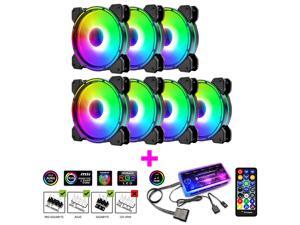Coolmoon GL-II ARGB Case Fan Music Synchronization + Motherboard Synchronization Quiet 120mm Computer Case Fan CPU Cooler and Radiator Coolmoon GL-II ARGB Case Fan Music Synchronization + Motherboard Synchronization Quiet 120mm Computer Case Fan CPU Cooler and Radiator