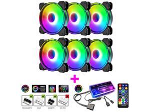 Coolmoon GL-II ARGB Case Fan Music Synchronization + Motherboard Synchronization Quiet 120mm Computer Case Fan CPU Cooler and Radiator Coolmoon GL-II ARGB Case Fan Music Synchronization + Motherboard Synchronization Quiet 120mm Computer Case Fan CPU Cooler and Radiator