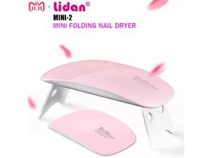 MINI 6w Folding 2 Gear Timing 6 Lampara Cabine Uv LED Gel Lights Mouse Nail Light Compact and Followers 3 discount