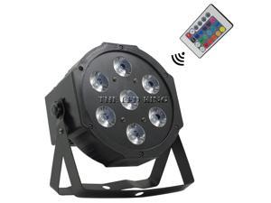 remote LED 7x18W RGBWA+UV Par Light with DMX512 IN/OUT and Power IN & OUT 6in1 stage light effect for Wash Effect DJ disco