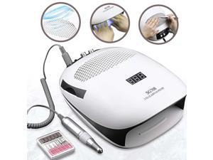 3-IN-1 Nail Dust Vacuum Cleaner & UV Lamp & Nail Drill Manicure Machine Extractor Fan For Manicure Nail Tool Dust Collector