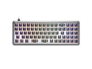 gk73s 68% bluetooth 5.1 mechanical keyboard rgb switch led hot swapping socket type c with driver software program macro light