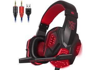 Stereo Gaming Headset Game Headphone helmet 35mm Wired with Mic Volume Control Earphone for Xbox One PS4 Laptop PC Gaming