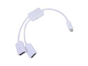 Micro USB to 2 OTG Hub Adapter Cable Dual Port Y Splitter for Tablet PC Phone Card Reader Mouse Keyboard Computer Component Micro USB to 2 OTG Hub Adapter Cable Dual Port Y Splitter for Tablet PC Phone Card Reader Mouse Keyboard Computer Component
