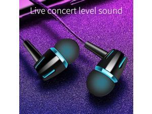 9D Mental Deep Bass Earphone 3.5mm Wired In-ear Gaming Headset Sports Earbuds for Samsung
