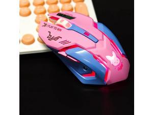 D.va Mercy Reaper USB Wired Mouse 6 Buttons Optical Gaming Gamer Mouse Flash Lights for PC Laptop CF Overwatch Player Mice