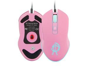 Pink Computer Mouse Colorful Backlit Gaming Mice Optical Wired Fashion Sailor Moon Mouse Girl Mause 3200DPI For Laptop