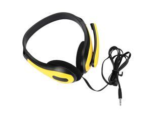3.5mm Over-ear Gaming Headphones Stereo Earphones Red Yellow Blue Headset With Microphone For Laptop PC Computer Tablet Gamer