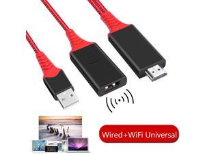Wired Wireless WiFi Cable Display Dongle Adapter for iPhone XS 11 Pro Max 7 8 Android Phone to TV