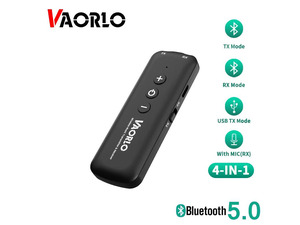 Bluetooth 5.0 Receiver Transmitter Stereo Wireless Audio Adapter With Mic Handsfree Calling USB 3.5mm AUX RCA Low latency