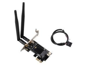 Card to pciE-1X to NGFF-Ekey PCIE Laptop Pc WIFI WLAN Card Adapter Dual Antenna Adapter Board
