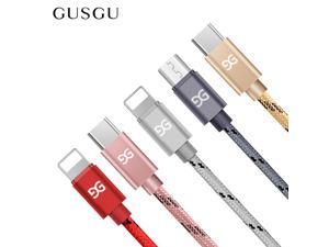 Nylon Braided Micro USB Type C Cable Charging Sync USB Cable 25cm1m2m for Lighting iPhone 7 6 5s galaxy