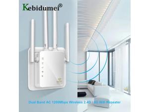 Wireless Wifi Repeater Router 1200Mbps Dual-Band 2.4/5G 4Antenna Wi-Fi Range Extender Routers Home Network RJ45 Ethernet